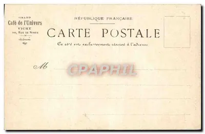 Katedra w Moulins — model — wydawca Grand Café de l'Univers, Vichy — Rewers