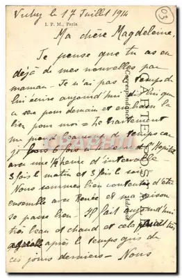 Vichy — Wieża — Wydawca nieznany, numer serii nie widoczny — Rewers