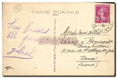 Vichy — Ustanowienie termalne klasy II — Wydawnictwo La Cigogne — Rewers