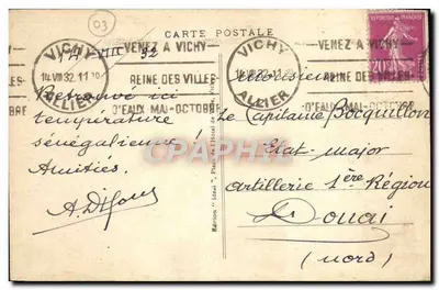 Vichy — Quais rzeki Allier — Wydawnictwo Ideal, nr 421 — Rewers