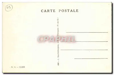 Vichy — Rue de Paris — J. Gauterfanges, éd. Olliergues — Verso