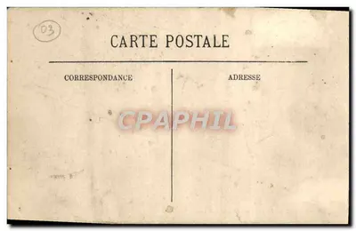 Bilhete postal antigo Vichy O ponte sobre o Allier — Verso