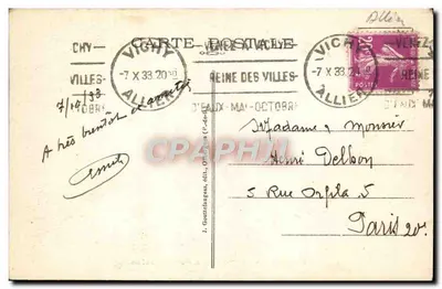 Vichy — O Grande Casino — J. Gouttefanges, editor Orléans (n°25) — Verso
