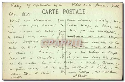 Vichy — Fachada do Casino — Editor Vichy, n° 616 — Verso