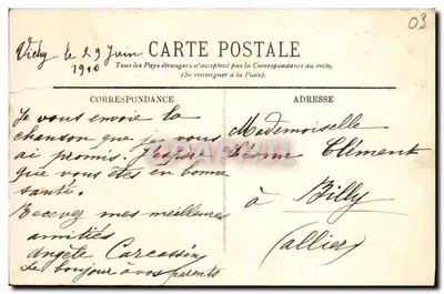 Vichy — Promenade des Bords de l'Allier — LL — Rewers