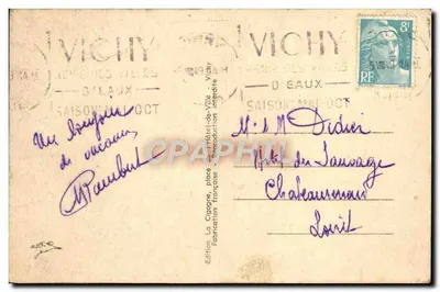 La Cigogne — Vichy — Casa del Golf — Verso