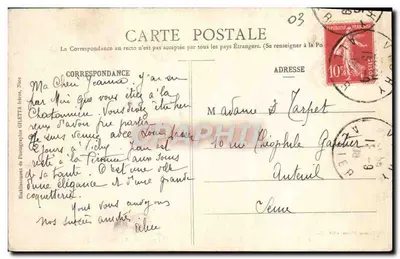Vichy — Pałac Pani Markizy z Sévigné — Wydawnictwo Gilelta, fot. Nice, nr 2730 — Rewers