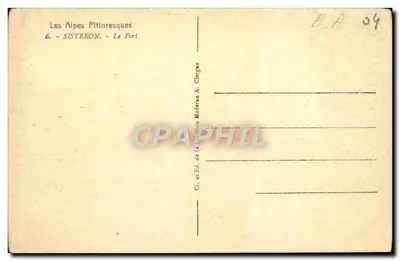 Sisteron — Het Kasteel — Ed. van de Moderne Bibliotheek A. Clargae — Achterkant