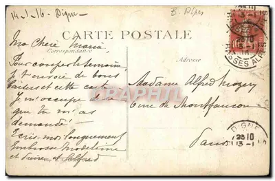Dintorni di Digne — Strada di Barler — I due Tunnel — Editore: Imp. L. Le Delle — N° 1501 — Verso