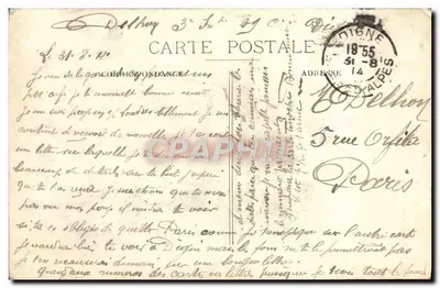 Barles — A Cachoeira de Auzet — Carta postal — Verso