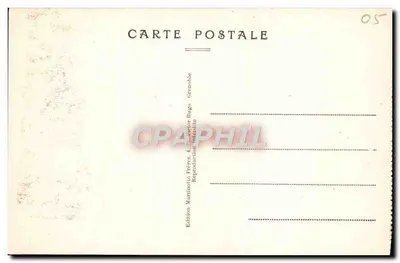 La Grave e a Meije — vista panorâmica — Edição Martinotto Frères, Victor Hugo — Verso