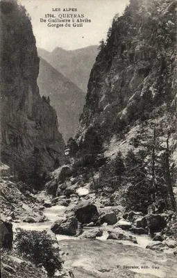 As Alpes — Gorges do Guil — V. Fournier, editor Gap, n° 1704
