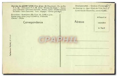 Valle del Queyras — Prato fiorito in primavera — Collezione Robré, n° 12-21 — Verso
