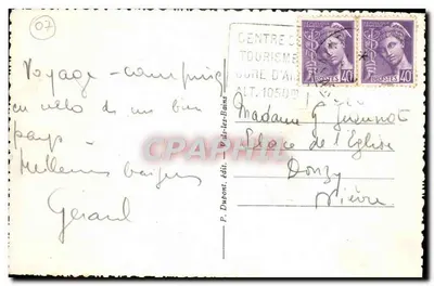 Saint-Agrève (alt. 1050 m.) — Estação de verão renomada — As Gorges na estrada de Lamastre — P. Dubont, editor — Verso