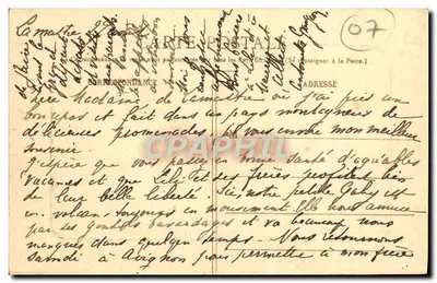 Lamastre (Ardèche) — Ruínas do Castelo de Retourtour — M. Deloche filho, papelaria, Lamastre (Ardèche) — Verso