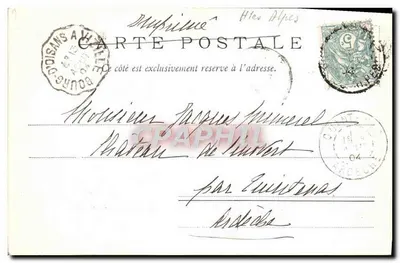 Przełęcz Lautaret (2075 m) i Wielki Galibier (3242 m) — widok z Grenoble w kierunku Briançon — Papeterie des Alpes, Grenoble, nr 1578 — Rewers
