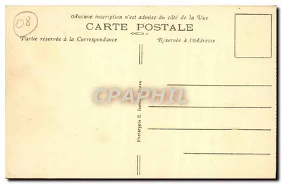 Bazeilles — Castelo de Montvilliers (1710) — Cour de honra. O parque serviu de cemitério para cerca de 1200 Bavários em 1870. — Verso