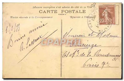 Wąwoz Semoy — HAUTES-RIVIÈRES — Widok panoramiczny z Roche Margot — Côte d'Enfer i Krzyż — Wydawca Ringuet — Montier, nr 819 — Rewers
