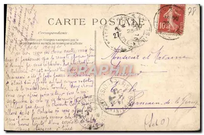 Dourdan (S.-et-O.) — Vue du Château (Château côté Est et Nord-Est) — Éditeur : imprimeur non visible, n° 39 — Verso