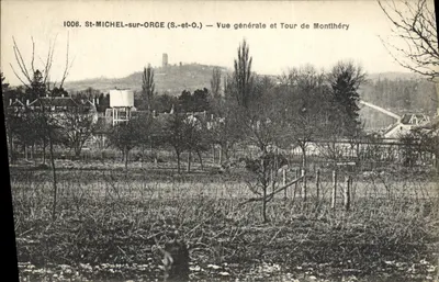 St-MICHEL-sur-ORGE (S.-et-O.) — Vista geral e Torre de Montlhéry