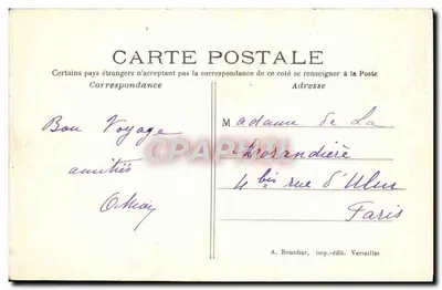 Les Tilleuls-Chevreuse (S.-et-O.) — porta de entrada de um muro de pedra — A. Bourdier, imp.-édit. Versailles — Verso