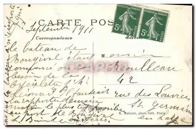 Vincennes — Fossés i mostek Levis w Fort — E.M. n°265 — Rewers
