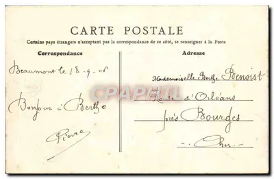 Beaumont-sur-Oise — Panorama de jusante — B.F., Paris — Verso