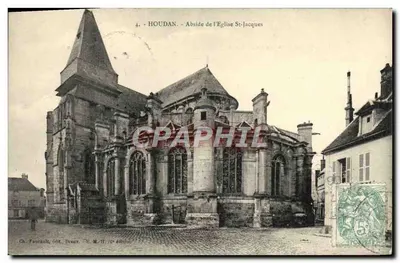 Houdan — Abside da Igreja de São Jacó — Ch. Faucault, editor, Dreux, 2ª edição