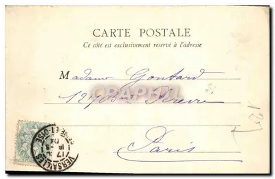 Versailles — Wóz Francji Zwycięskiej — A. B., w Versailles — Rewers