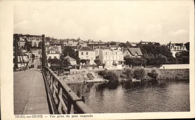 Triel-sur-Seine — Vista tirada do ponte suspensa