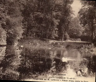 LIVRY-GARGAN (S.-et-O.) — Lago no Parque — Propriedade de M. Lefèvre — Editor L.H. Paris