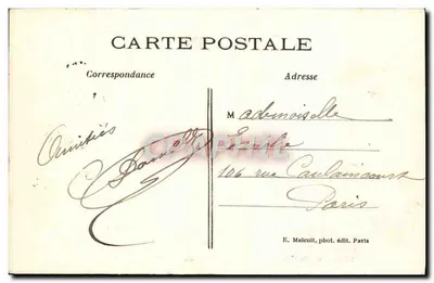 Os Bords da Marne em NOGENT-le-PERREUX — E.M. — editor E. Malecult, Paris — Verso