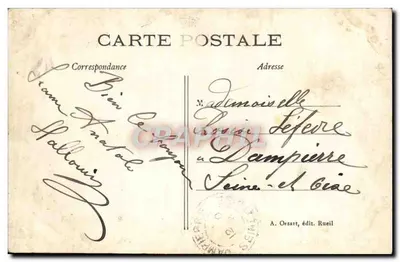 Schloss Malmaison (RUEIL) — Der Tempel der Liebe — A. Ossart, Verlag Rueil — Rückseite