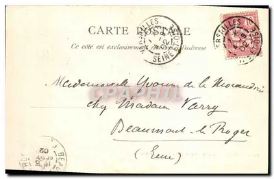 Parque de Versailles — Berceau d'Apollon. A Gruta — Editor não identificado — Verso