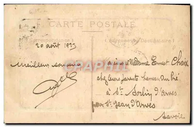 Bilhete postal antigo Epinay sur Orge Parque Beausejour Castelo Dorgeval — Verso