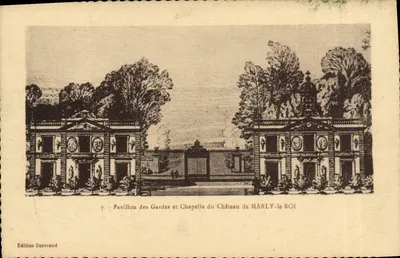 Pavilhão dos Guardas e Capela do Castelo de MARLY-le-ROI — Edição Desveaud, n°7