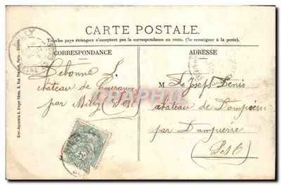 Milly (S. et O.) - Courances - O Castelo — A. Félix, editor, Milly, n°107 — Verso