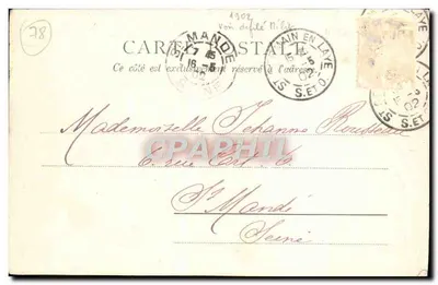 St. Germain-en-Laye — Castelo e Estátua de Thiers — Paris, editor n° 10194 — Verso