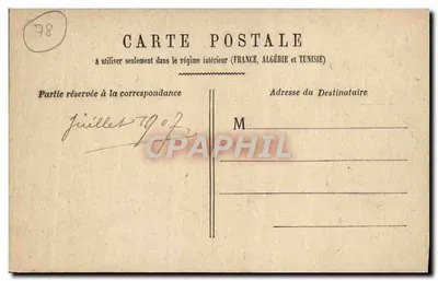 Versailles (Trianon) — Voiture du Sacre de Charles X — Blain Versailles, n° 171 — Verso