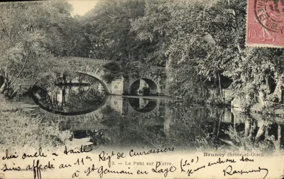 O Pont sobre a Yerre — Brunoy (Seine-et-Oise) — Ed. Détroit