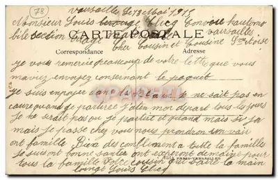 Parc von Versailles — Bassin von Neptune — Verlag Paris-Versailles, n° 480 — Rückseite