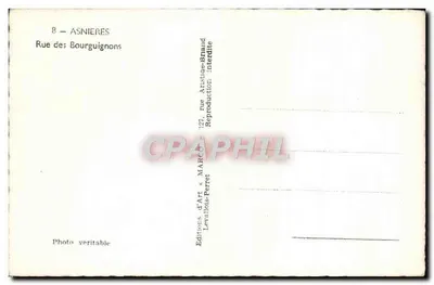 Asnières — Rue des Bourguignons — Edizioni d'Art & MARCO-Perret — Verso