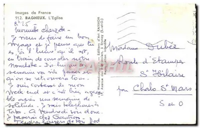 Bagneux. A Igreja — Editor: Images de France, n° 912 — Assinado Raymond — Verso