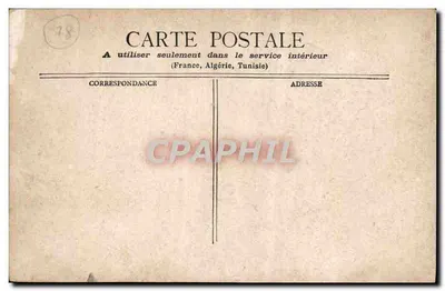 Versailles — Park — aleja z drzewami i rzeźbioną fontanną — wydawca nie widoczny — Rewers