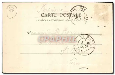 Versailles — Park Petit Trianon — Młyn — A. B. w Versailles — Rewers