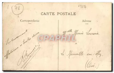 Versailles — Pomnik Jana Houdona, Rzeźbiarza (1741-1828) — Wydawca NANCY — Rewers
