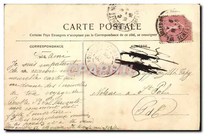 Versalles — Conjunto del Castillo — Parterre de Agua, un Domingo de Grandes Aguas — editor M. R. MARECH — Reverso