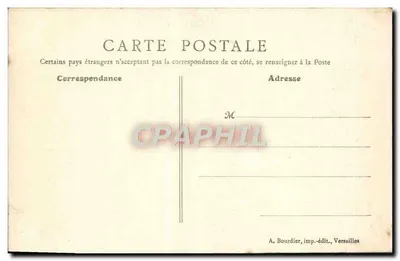 Versalles — Bosque cerca de Trianon — A. Bourdier, editor, Versalles, n.º 165 — Reverso