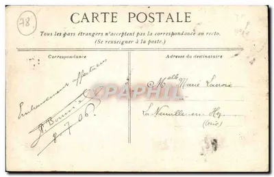 Versailles - Parco del Petit-Trianon, Ponte rustico e Torre di Malborough — Cliché A. BOURDIER - Versailles, n°106 — Verso