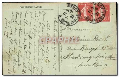 Montmorency - Avenue de la Fontaine-René — L'Abellie, Paris, Nr. 25 — Rückseite